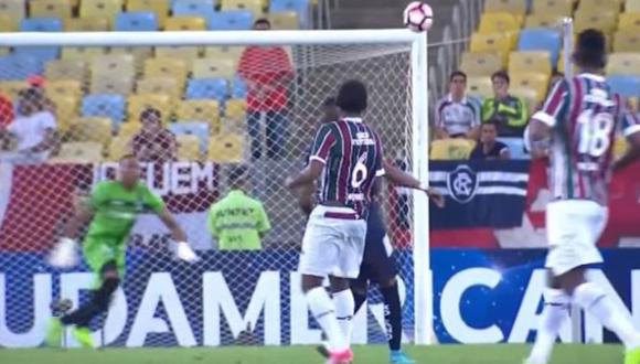 Más esquinado imposible: espectacular gol de joven del Fluminense por Sudamericana. (Foto: AFP)