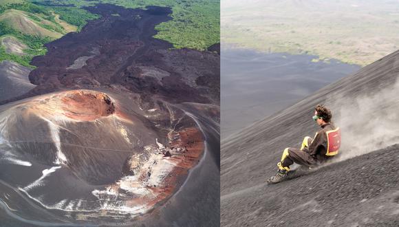 El volcán Cerro negro donde se practica el Volcano boarding está ubicado a 25 kilómetros de la ciudad de León, al oeste de Nicaragua. Foto: Shutterstock