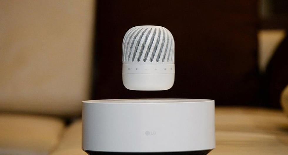 ¿Un parlante flotante? Aunque no es novedad, LG lanzará una bocina Bluetooth que se sostiene prácticamente en el aire. (Foto: LG)