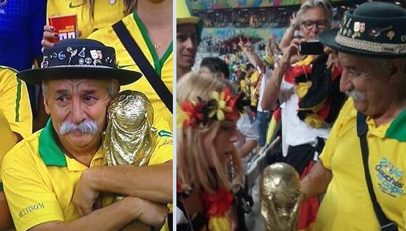 ¿Qué hizo el viejito de la Copa tras derrota de Brasil?
