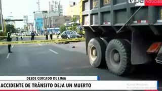 Cercado de Lima: repartidor perdió la vida tras impactar con camión en la Av. Arenales