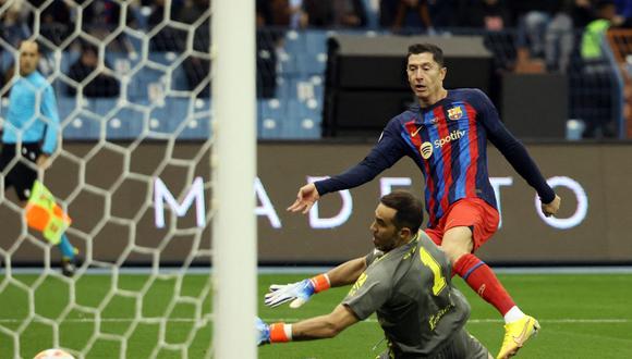 Gol de Lewandowski este jueves por Supercopa de España | Foto: AFP