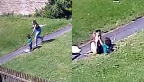 Una madre inglesa salvó la vida a su hijo de 18 meses, tras haber caído en una alcantarilla. (Foto: YouTube / Schengen Story Media).