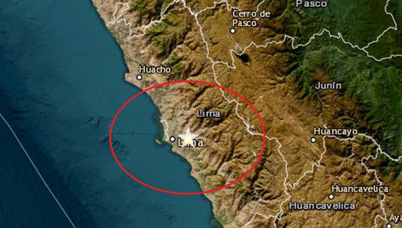 El epicentro del sismo del lunes 4 de marzo sentido en Lima se registró a 21 kilómetros al suroeste de Chosica | Imagen: IGP