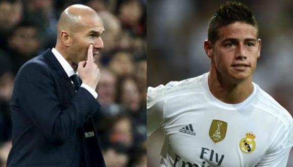 Zinedine Zidane habló sobre la suplencia de James Rodríguez