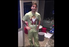 Instagram: Suárez le regaló a Messi un simpático pijama del ‘Gruñón’ 
