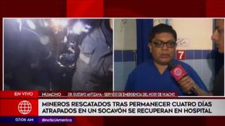 Oyón: cuatros mineros rescatados permanecen en hospital de Huacho