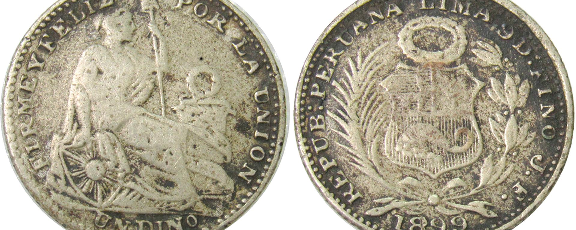 La historia del dino, una moneda falsa de 1899