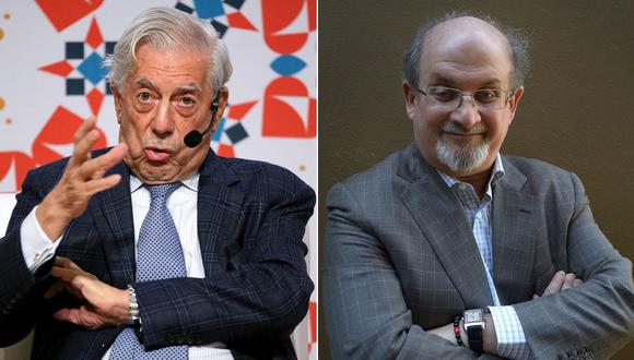 Mario Vargas Llosa y Salman Rushdie. (Fotos: Agencias)