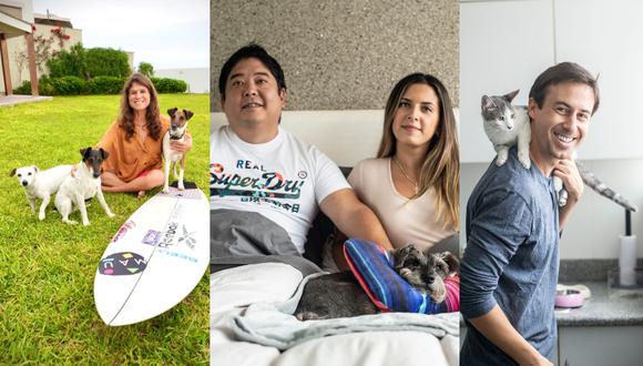 Hay muchos que no saben lo que es sentirse solos debido a la compañía de sus mascotas. Son ellas quienes han hecho el confinamiento mucho más llevadero. Lo saben Sofía Mulanovich, 'Micha' Tsumura, Mariana Frias y Bruno Ascenzo. (Fotos: Archivo / Elías Alfageme)