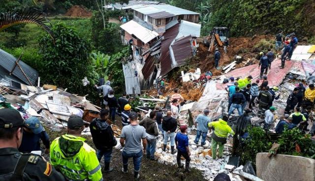 Colombia: Al menos 12 muertos tras deslizamiento de tierra en Caldas | Foto: AFP