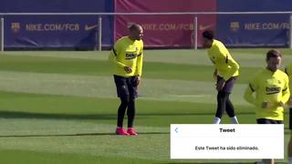 Barcelona borró el video de Martin Braithwaite entrenando por primera vez con el club | VIDEO