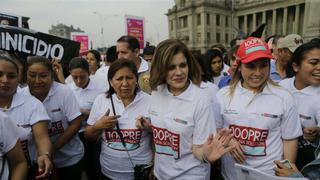 Ni una Menos: Mercedes Aráoz y ministros participaron en marcha