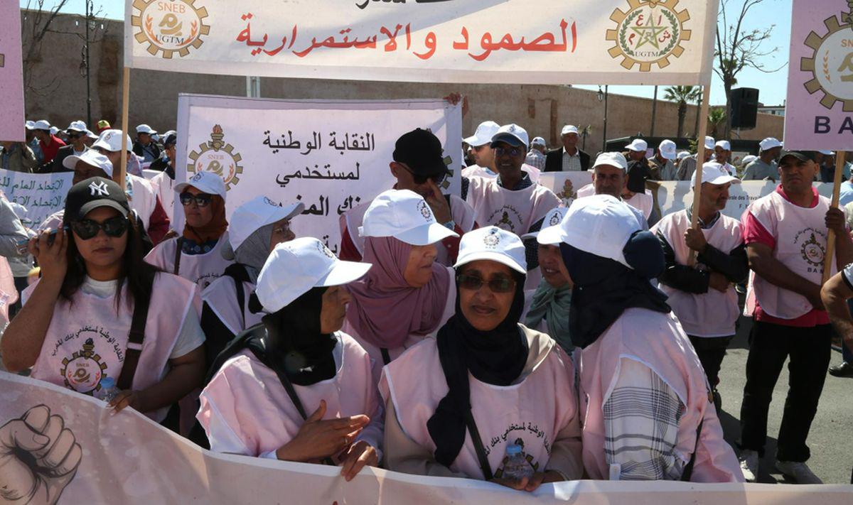 En Marruecos, miles de trabajadores salieron a las calles para alzar su voz de protesta este lunes 1 de mayo (Foto: EFE)