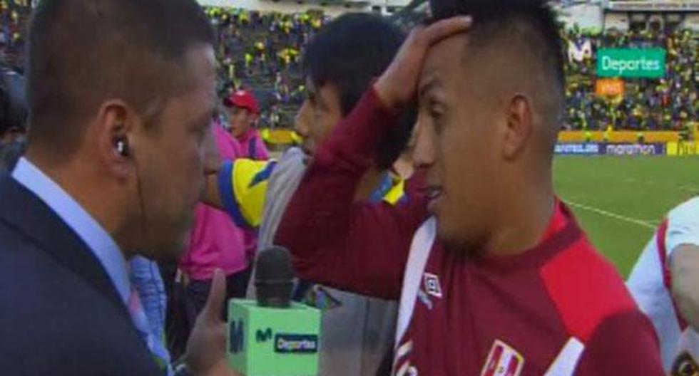 Christian Cueva derramó algunas lágrimas tras el triunfo peruano | FOto: Captura