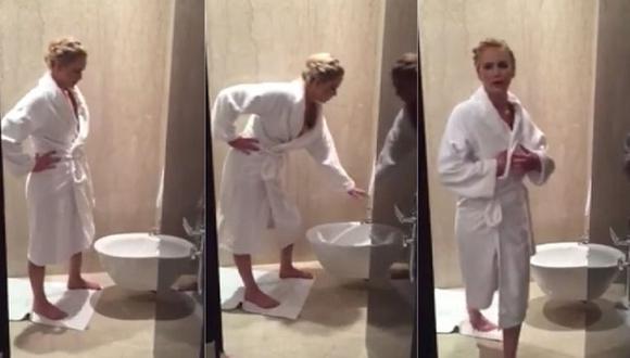 Jennifer Lawrence demuestra que sí se lava las manos [VIDEO]