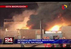 Villa el Salvador: Gran incendio en Parque Industrial (VIDEO)