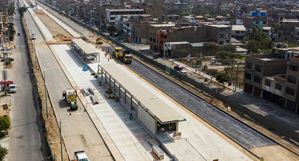Hasta junio de este año se reportaba un 77% de avance en la ampliación del tramo norte del Metropolitano. (Foto: Municipalidad de Lima)