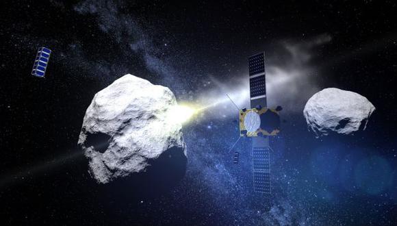 Impacto del proyectil DART (Double Asteroid Redirection Test).
 (Foto: AFP)