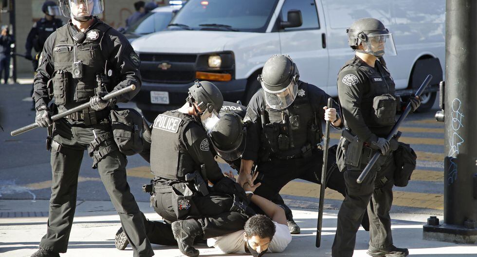 Más de 10.000 personas han sido detenidas en Estados Unidos durante las protestas por George Floyd. (AP Photo/Ben Margot)
