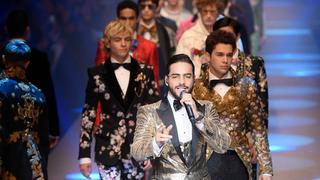 Maluma cantó y debutó como modelo de Dolce &amp; Gabbana en Italia