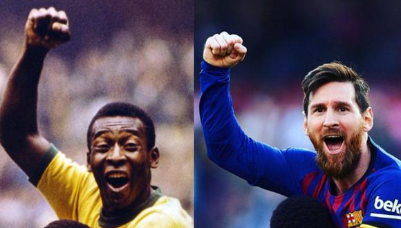 La celebración del segundo gol de Lionel Messi ante Sevilla fue comparada con una que hizo Pelé en el Mundial México 70. (Foto: Agencias).