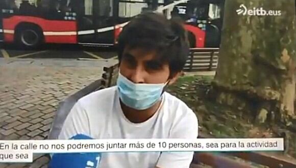 A un joven de España le pidieron su opinión sobre las nuevas restricciones para evitar la propagación del coronavirus. Su respuesta desató las carcajadas de miles de internautas. (Foto: @MrRosterForever / Twitter)