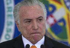Policía Federal de Brasil pide imputar a Temer por corrupción