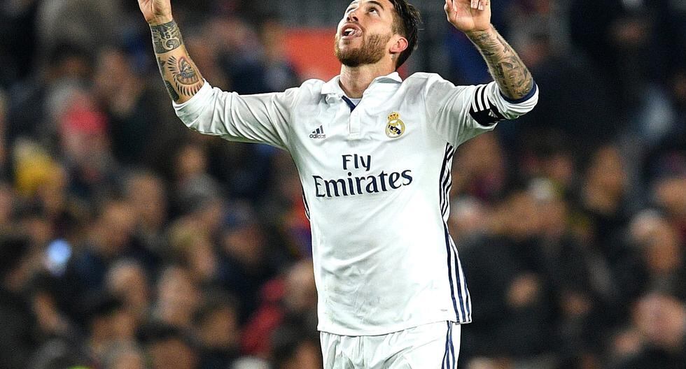 Sergio Ramos anotó agónico gol en el Camp Nou por el \'Clásico\' Barcelona vs Real Madrid. (Foto: Getty)