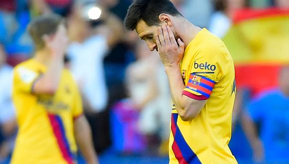 Barcelona se fue con las manos vacías en su visita al Estadio Ciudad de Valencia. (AFP)