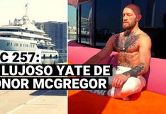 McGregor vs Poirier: el lujoso yate en el que llegó el irlandés a Abu Dhabi 