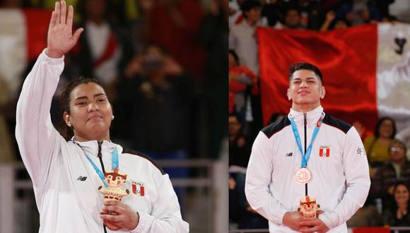 Yulimar Bolivar y Yuta Galarreta, medallistas en los Panamericanos. (Foto: Lima 2019)