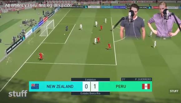 El medio "Stuff" realizó la simulación del Perú vs. Nueva Zelanda del próximo viernes en el PES 2018. (Foto: Facebook)