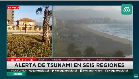Posible tsunami enciende las alarmas en Chile, que evacúa casi toda la costa. (Captura de video).