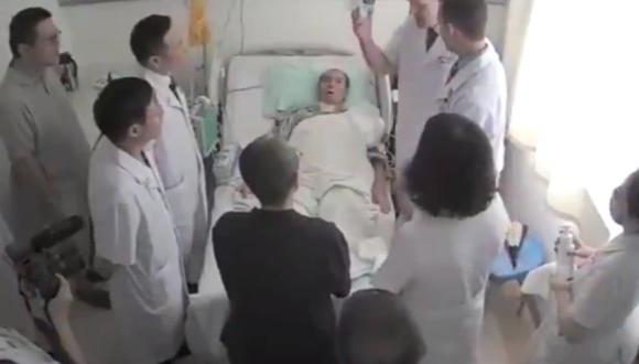 Liu Xiaobo permanece en un hospital en Shenyang para recibir tratamiento por un cáncer de hígado en etapa terminal. (Foto: Captura)