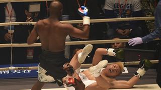 Mayweather vs. Nasukawa: la ola de golpes que acabó con el japonés en apenas unos segundos