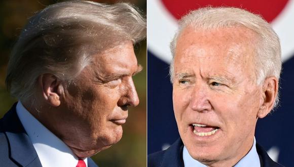 Joe Biden aventaja a Donald Trump en las encuestas en Estados Unidos. (Fotos: SAUL LOEB y JIM WATSON / AFP).