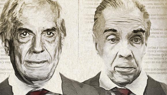 Mario Vargas Llosa y Jorge Luis Borges