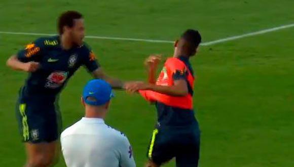 La pésima reacción de Neymar tras un 'túnel' de un juvenil. (Foto: captura de video)