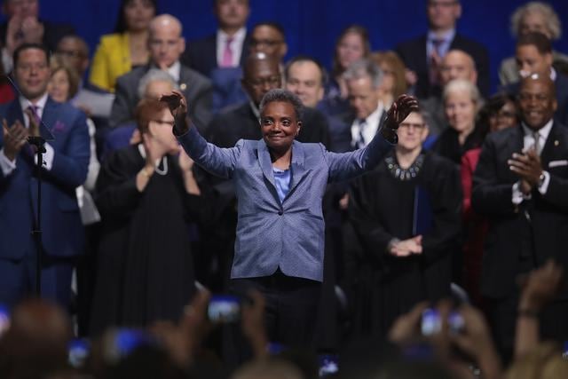Lori Lightfoot: Juramentó en Chicago la primera alcaldesa negra y lesbiana. Foto: AFP