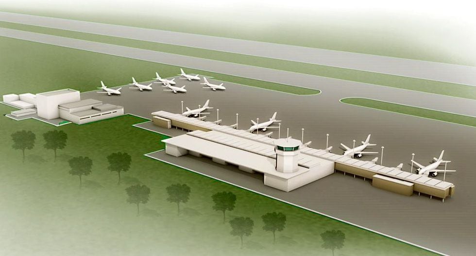 Así quedaría el aeropuerto de Chinchero. El inicio de sus operaciones está planeado para octubre del año 2014. (Diseño: El Comercio).