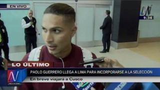 Paolo Guerrero: "Hay un gran grupo para sacar esto adelante"