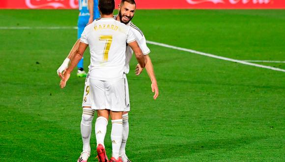 Real Madrid vapuleó al Valencia en LaLiga con goles de Karim Benzema (2) y Marco Asensio | Foto: AP/AFP/EFE
