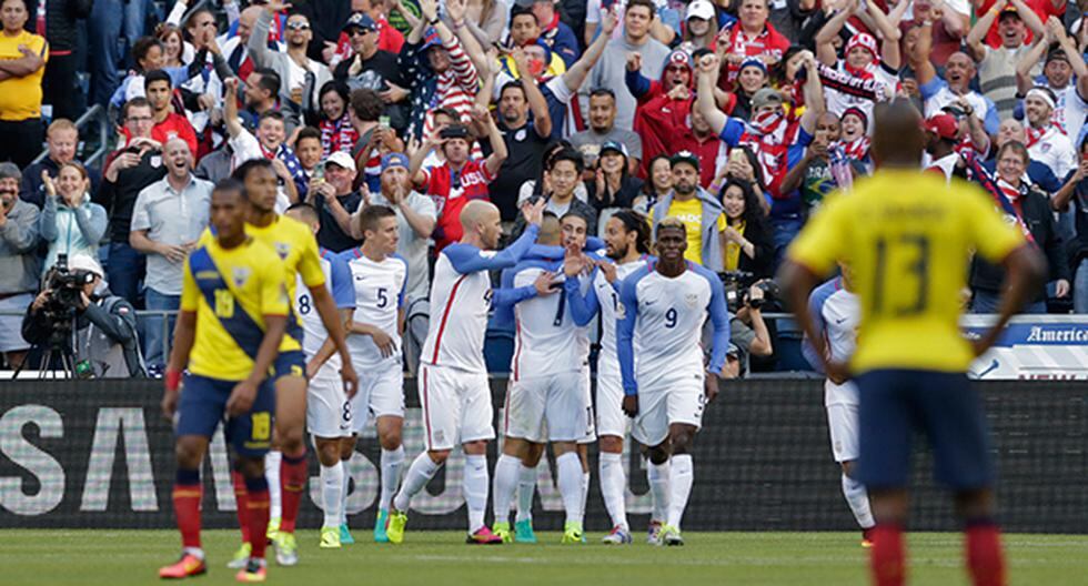 Estados Unidos dejó a Ecuador fuera de la Copa América al superarlo 2 a 1 (Foto: AFP)