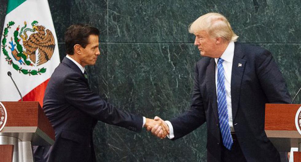 Enrique Peña Nieto y Donald Trump en su encuentro en México. (Foto: EFE)