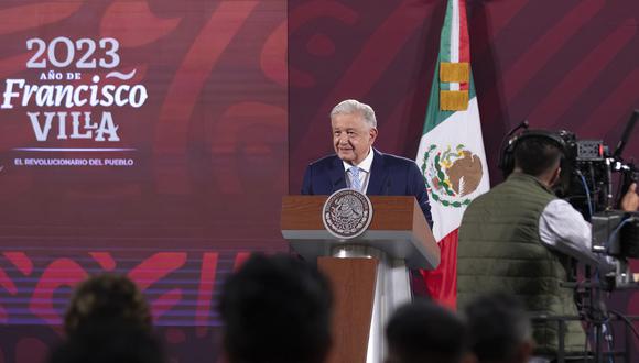 Andrés Manuel López Obrador, presidente de México, durante una conferencia de prensa en el Palacio Nacional, en Ciudad de México (México). EFE/Presidencia de la República