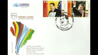Argentina emitió sellos postales en honor a Hugo Chávez