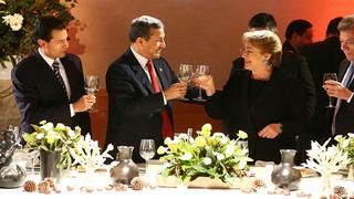Ollanta Humala y PPK participaron en cena ofrecida por Bachelet