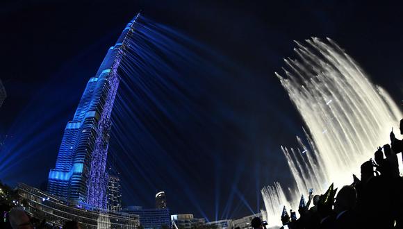El increíble show de luces de Dubái por Año Nuevo. (Foto: AFP).