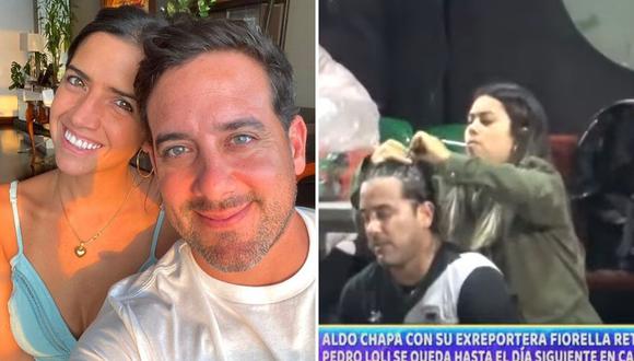 Óscar del Portal y Fiorella Méndez también cobraron notoriedad tras el 'ampay' de Aldo Miyashiro. (Foto: Instagram / captura ATV)